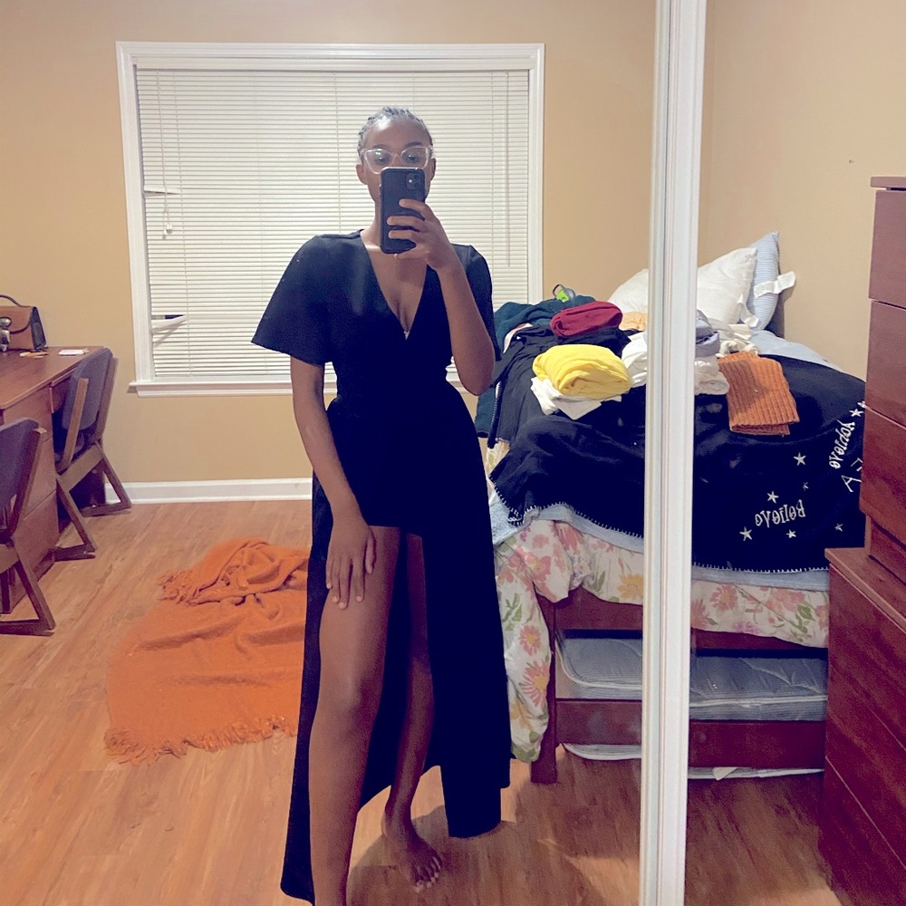 Black jumpsuit with shorts